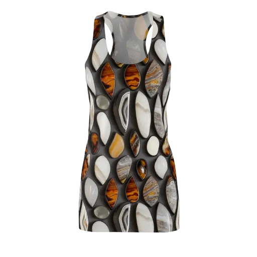 Obsidian Agate on a Racerback Dress