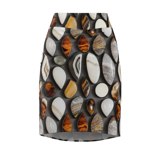 Obsidian Agate on a Pencil Skirt