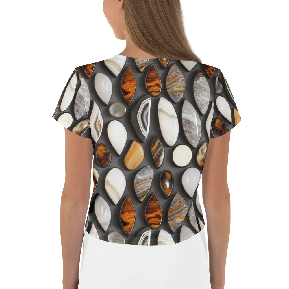 Obsidian Agate on Crop Tee — Back