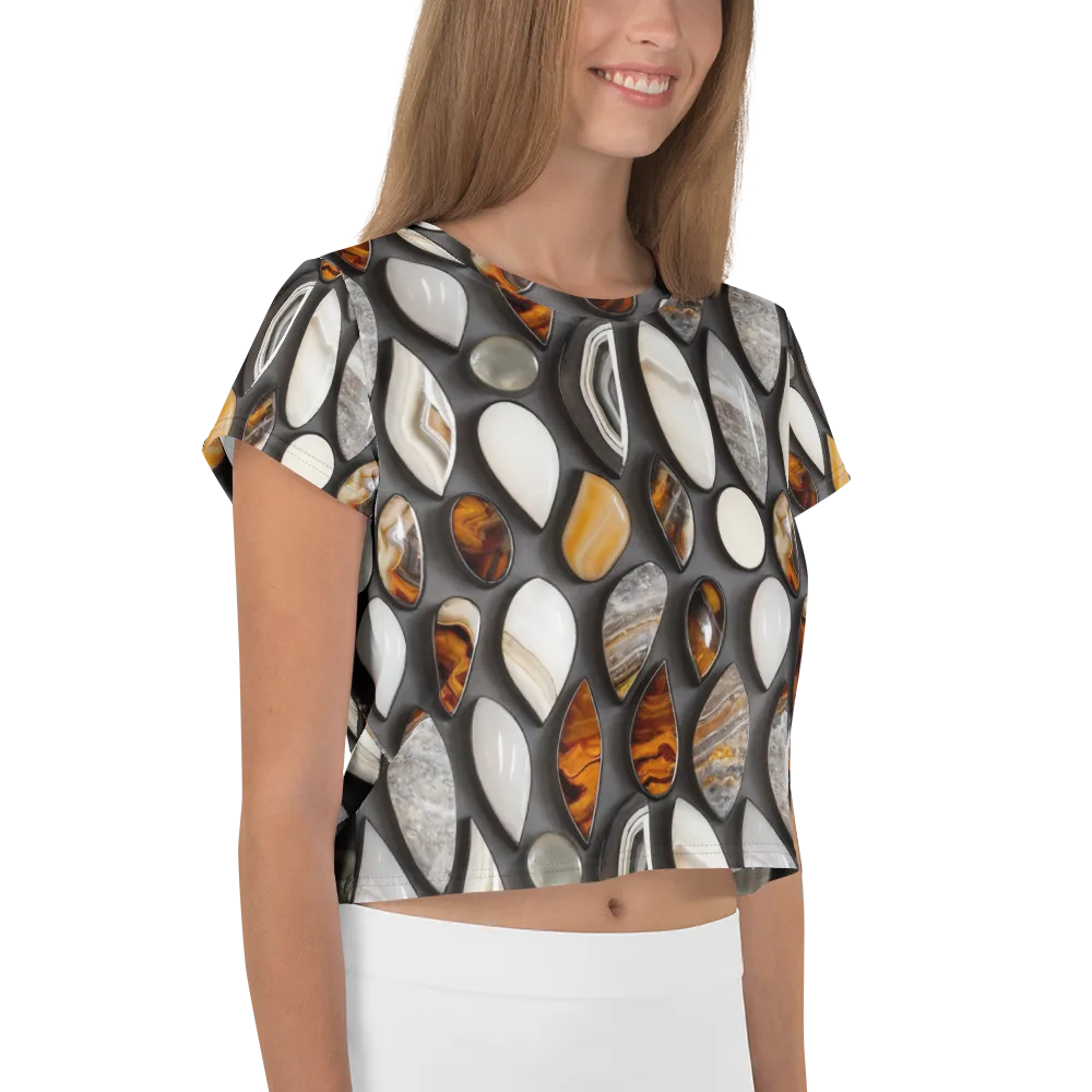 Obsidian Agate on Crop Tee — Right