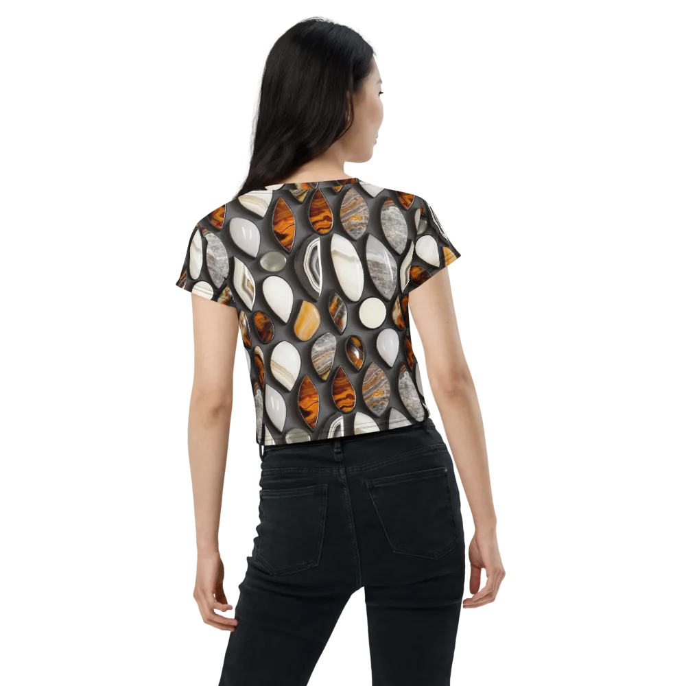 Obsidian Agate on Crop Tee — Back