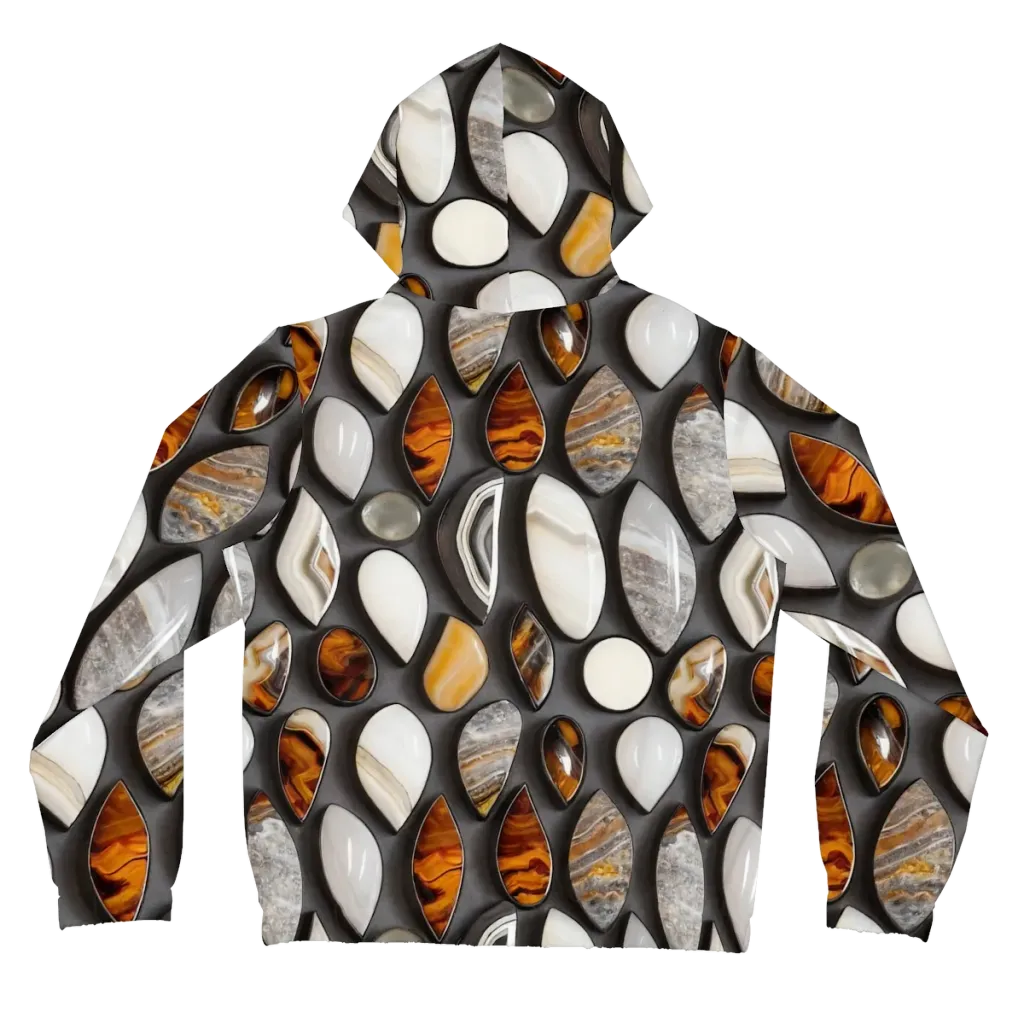 Obsidian Agate on Women's Full-Zip Hoodie — Back