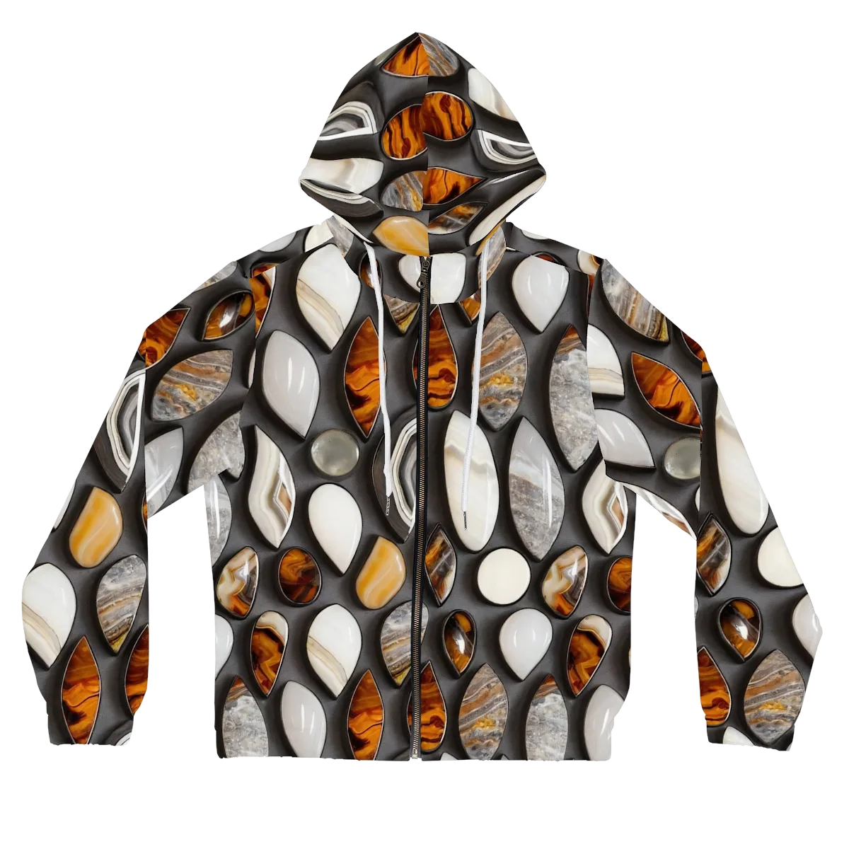 Obsidian Agate on Women's Full-Zip Hoodie — Front