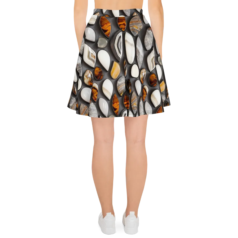 Obsidian Agate on Skater Skirt — Back