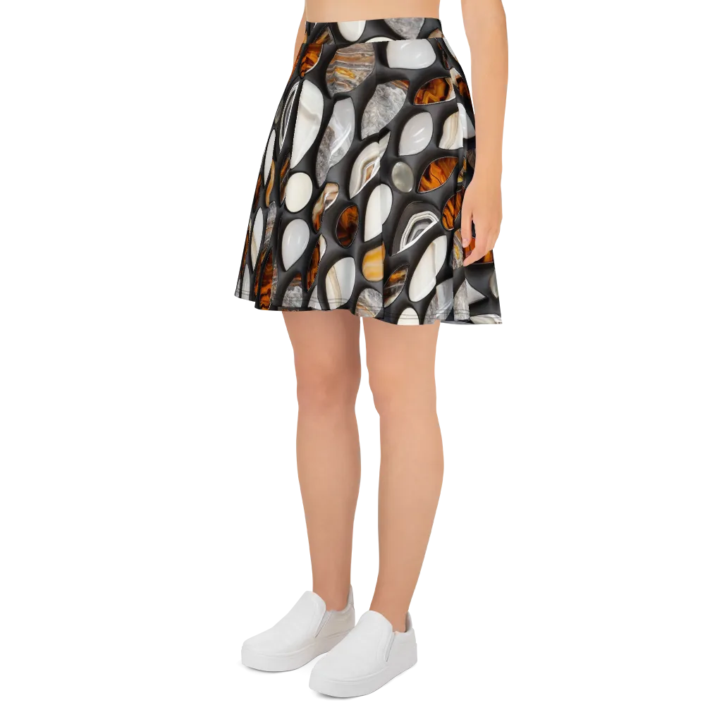 Obsidian Agate on Skater Skirt — Left