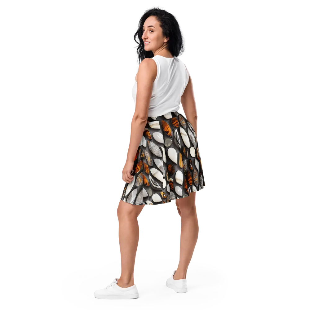 Obsidian Agate on Skater Skirt — Back