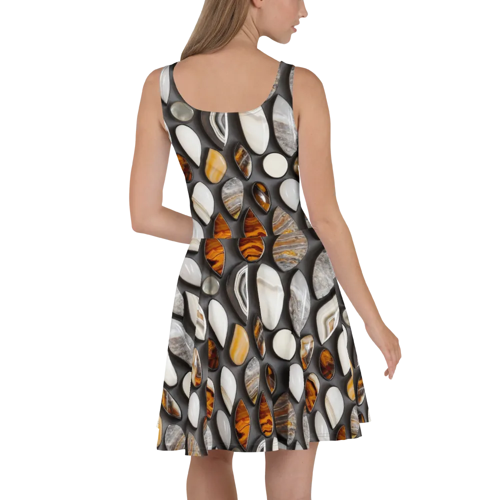 Obsidian Agate on Skater Dress — Back