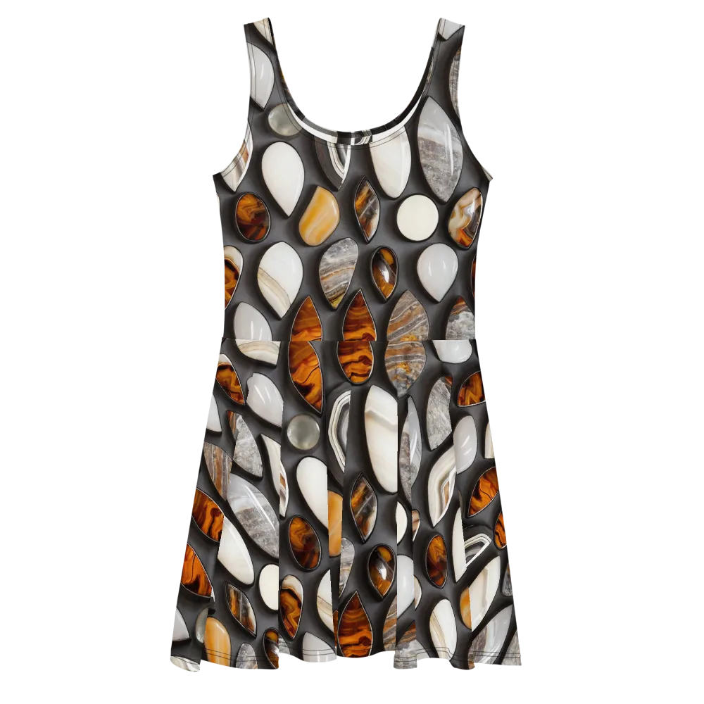 Obsidian Agate on Skater Dress — Front