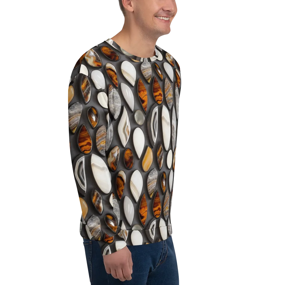 Obsidian Agate on Sweatshirt — Right Front
