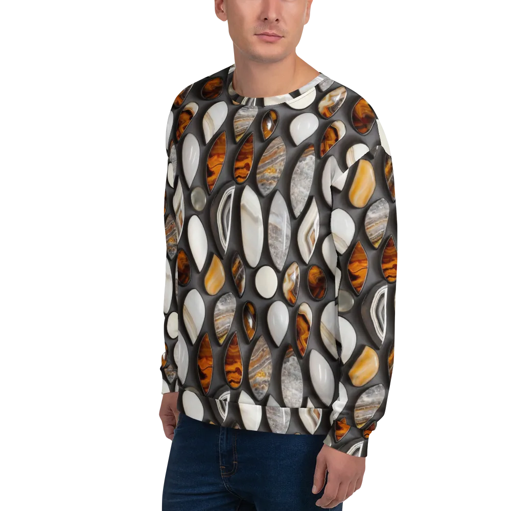 Obsidian Agate on Sweatshirt — Left Front