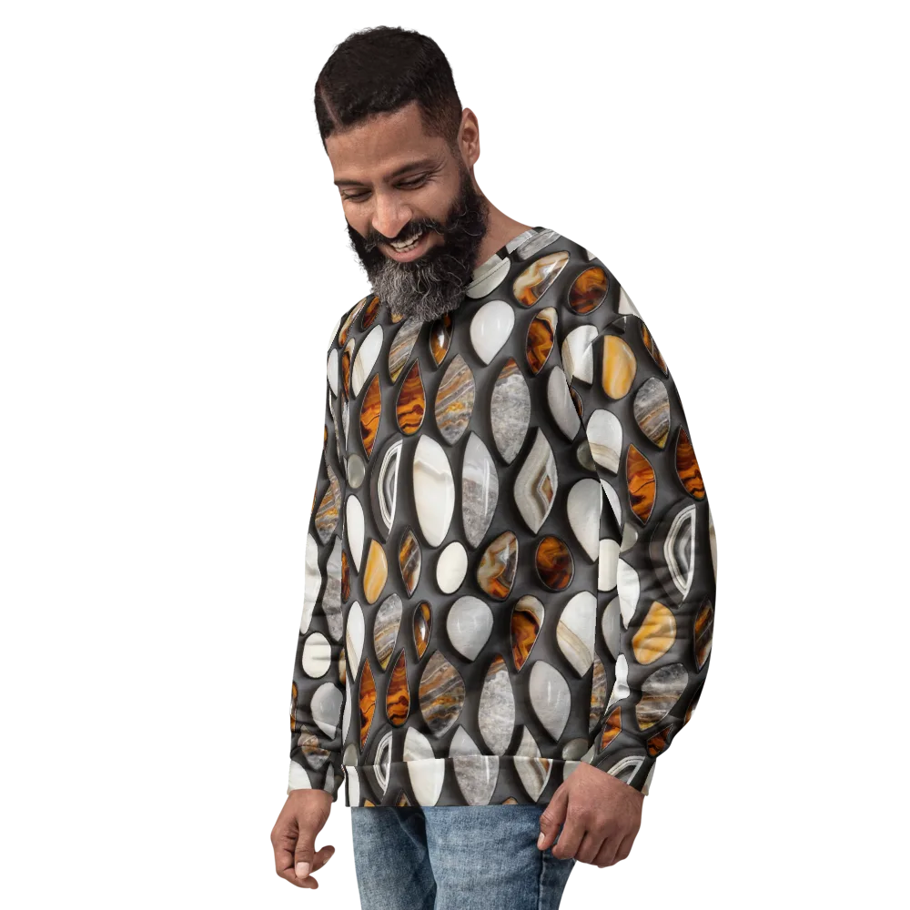 Obsidian Agate on Sweatshirt — Left Front