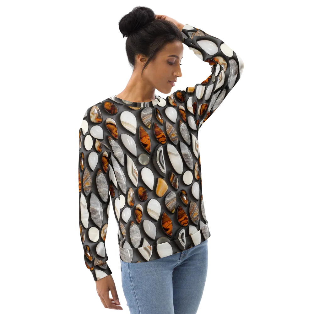 Obsidian Agate on Sweatshirt — Right Front
