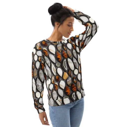 Obsidian Agate on a Sweatshirt