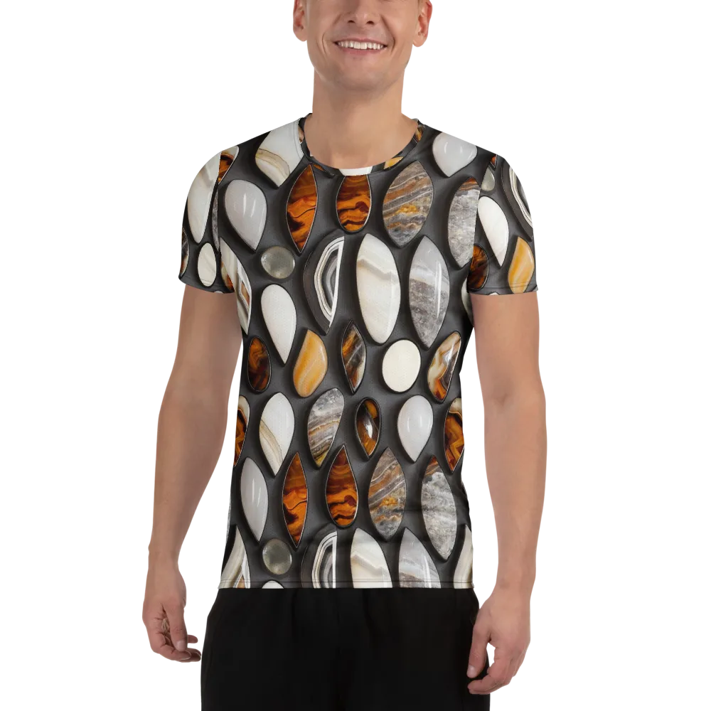 Obsidian Agate on Men's Athletic T-Shirt — Front