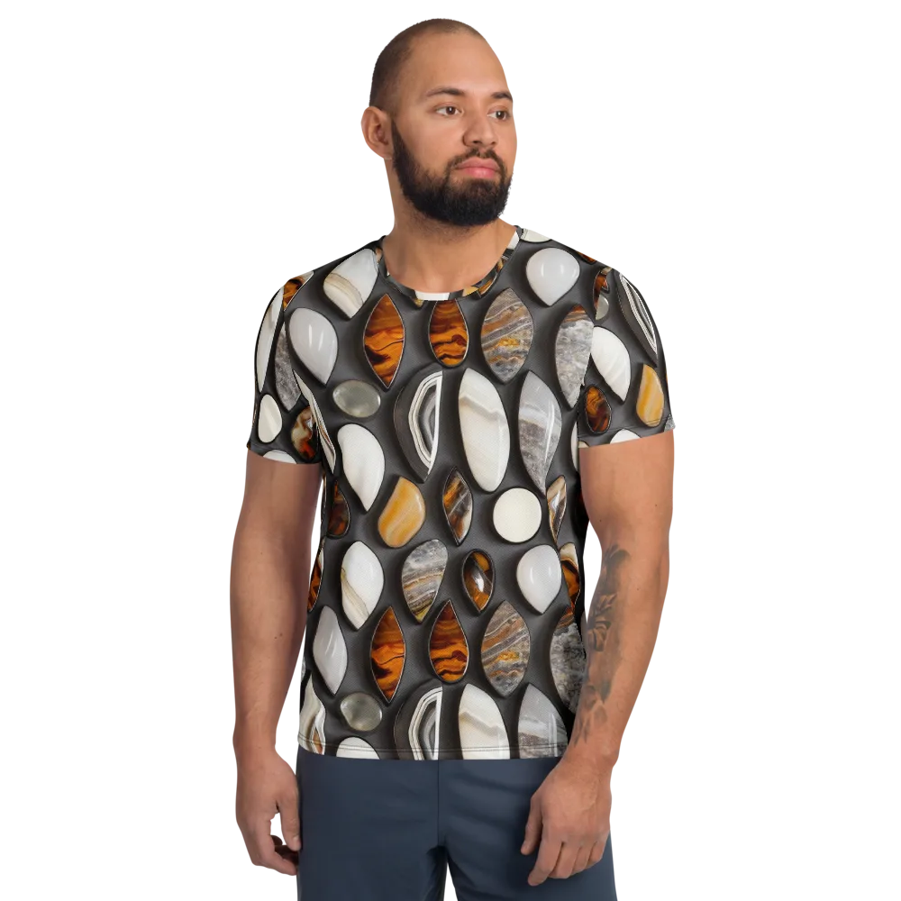 Obsidian Agate on Men's Athletic T-Shirt — Front