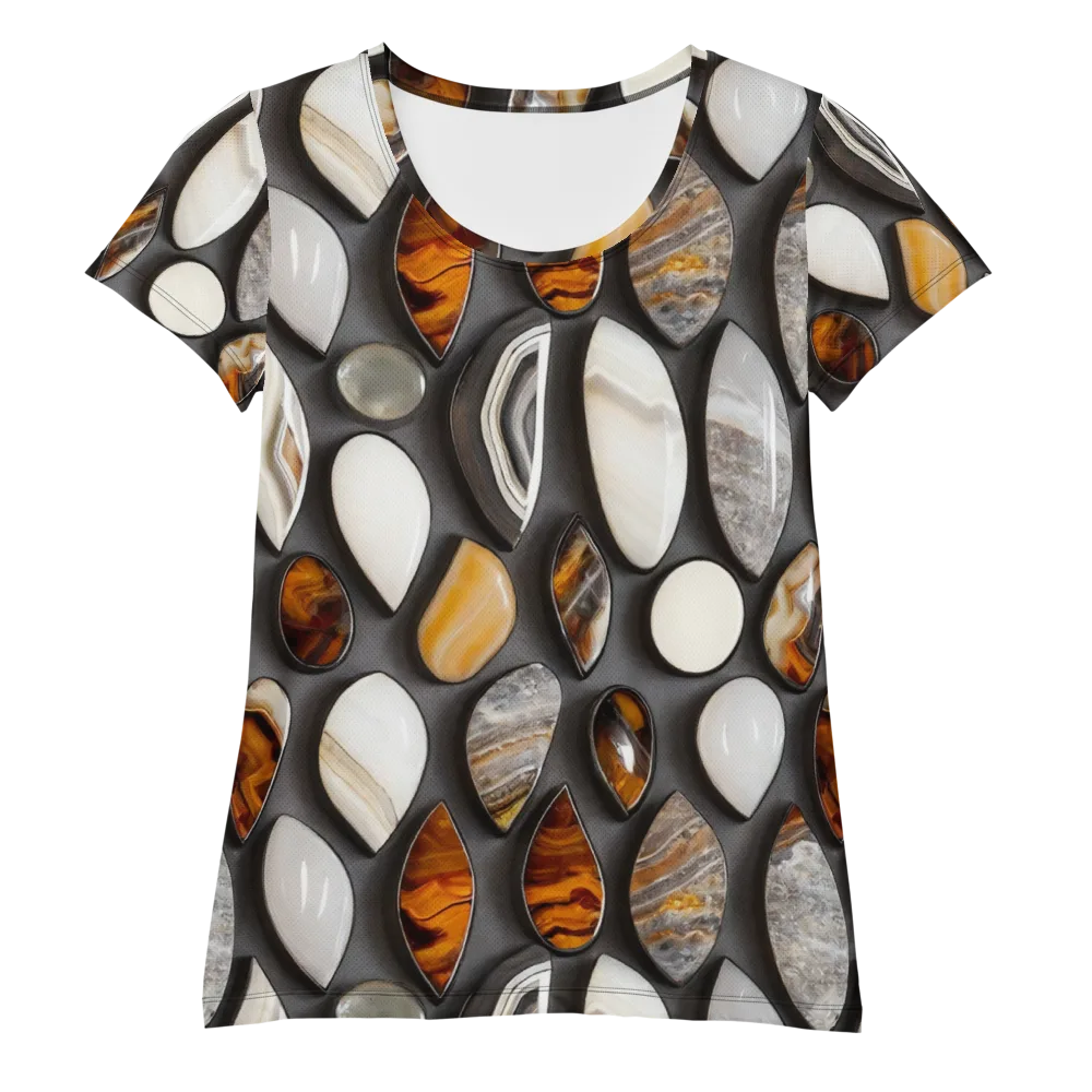 Obsidian Agate on Women's Athletic T-Shirt — Front