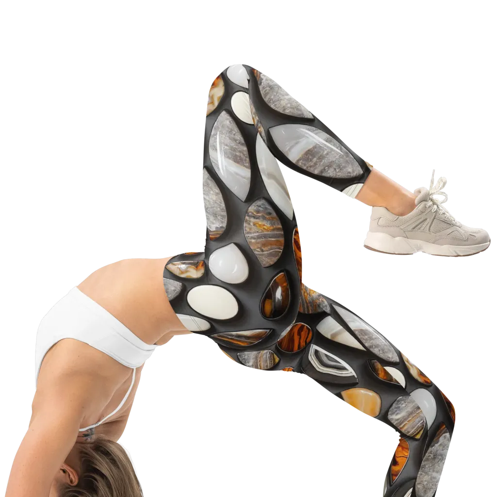 Obsidian Agate on Leggings — Right