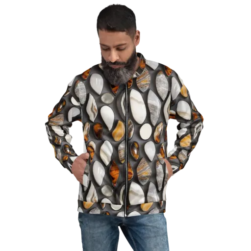 Obsidian Agate on a Bomber Jacket