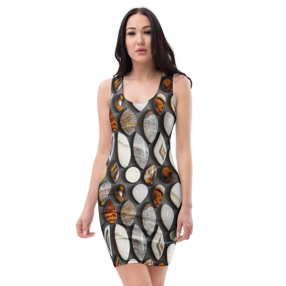 Obsidian Agate on Bodycon Dress — Front