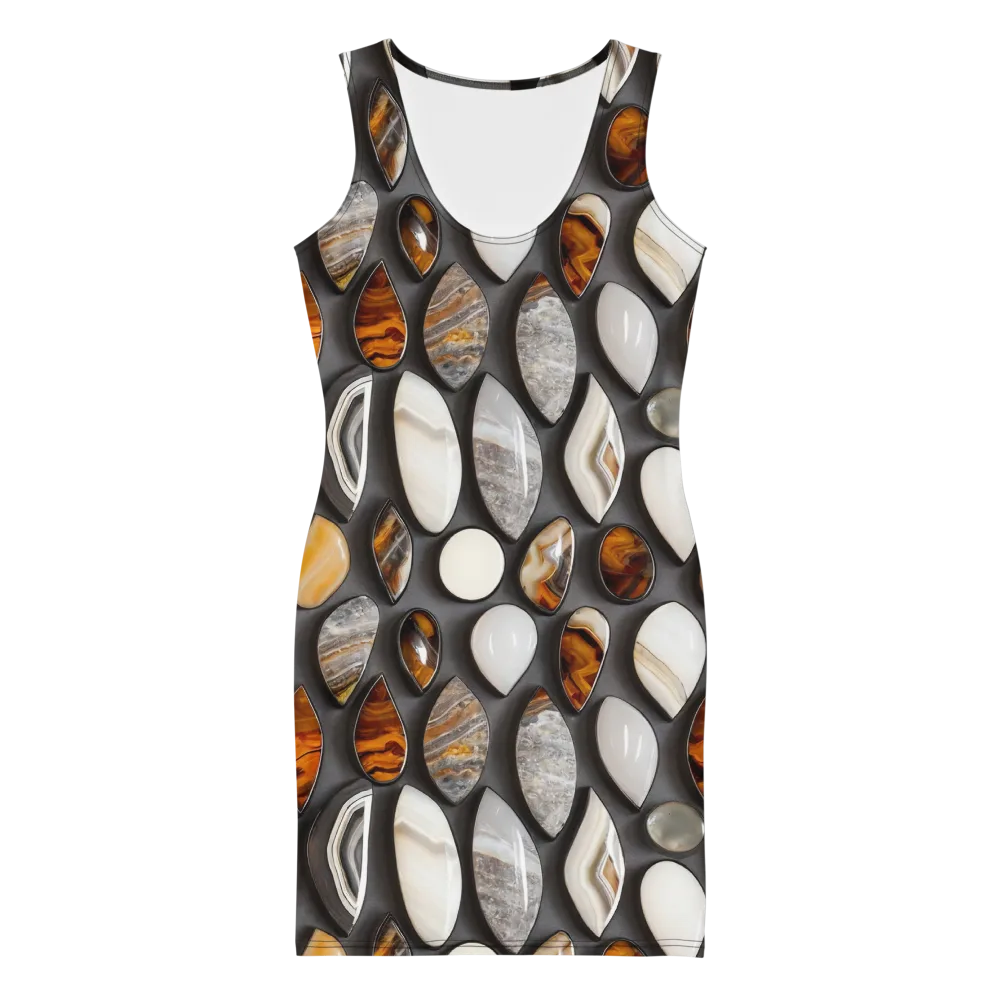 Obsidian Agate on Bodycon Dress — Front