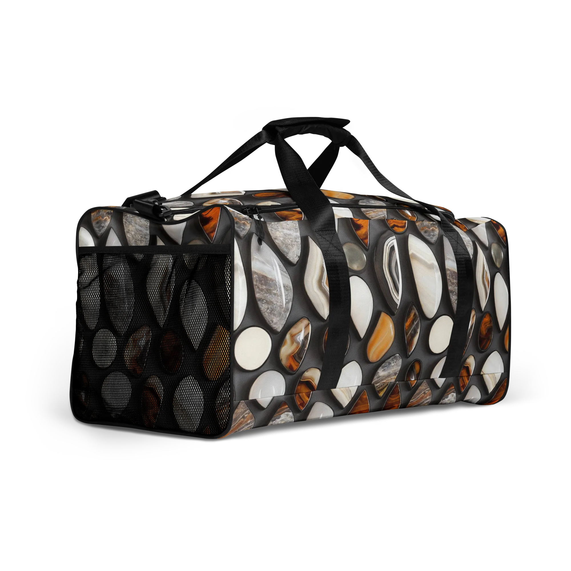 Obsidian Agate on Duffle Bag — Right Front