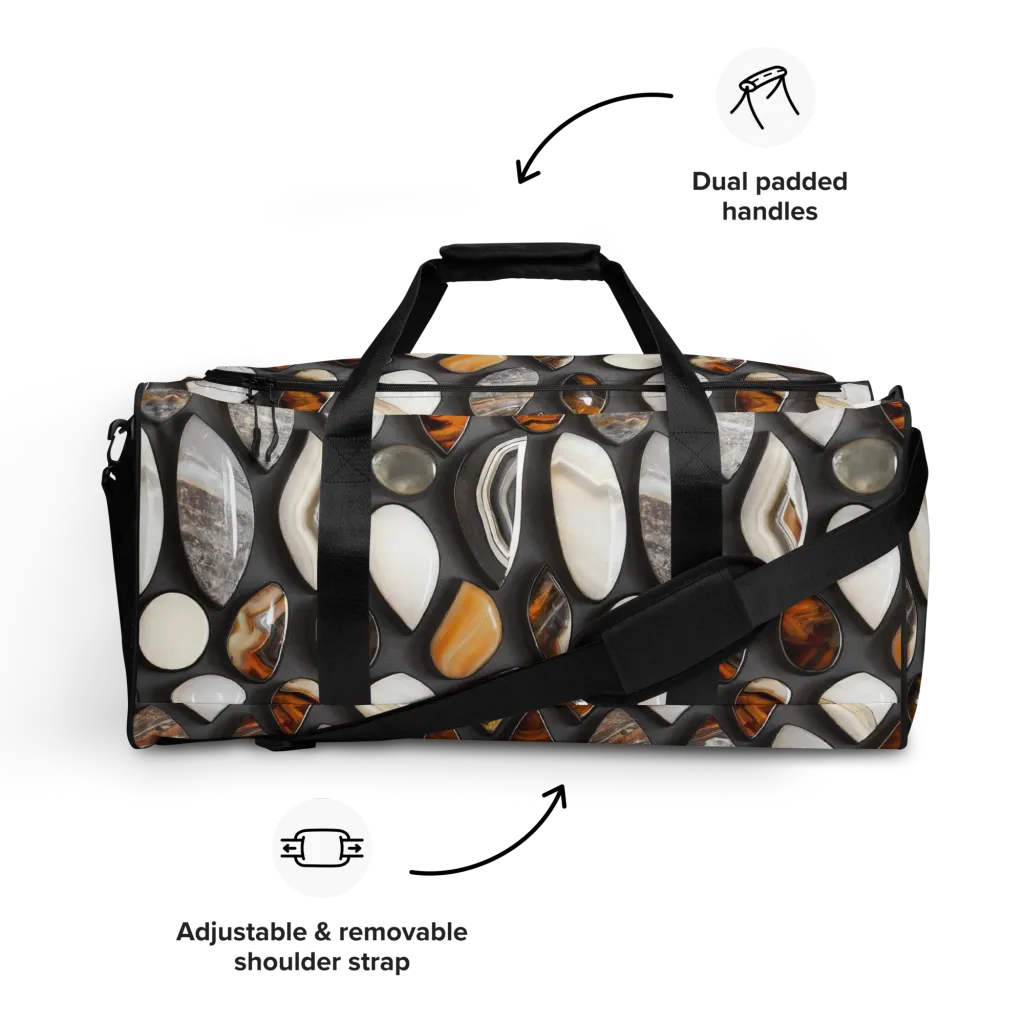 Obsidian Agate on Duffle Bag — Front