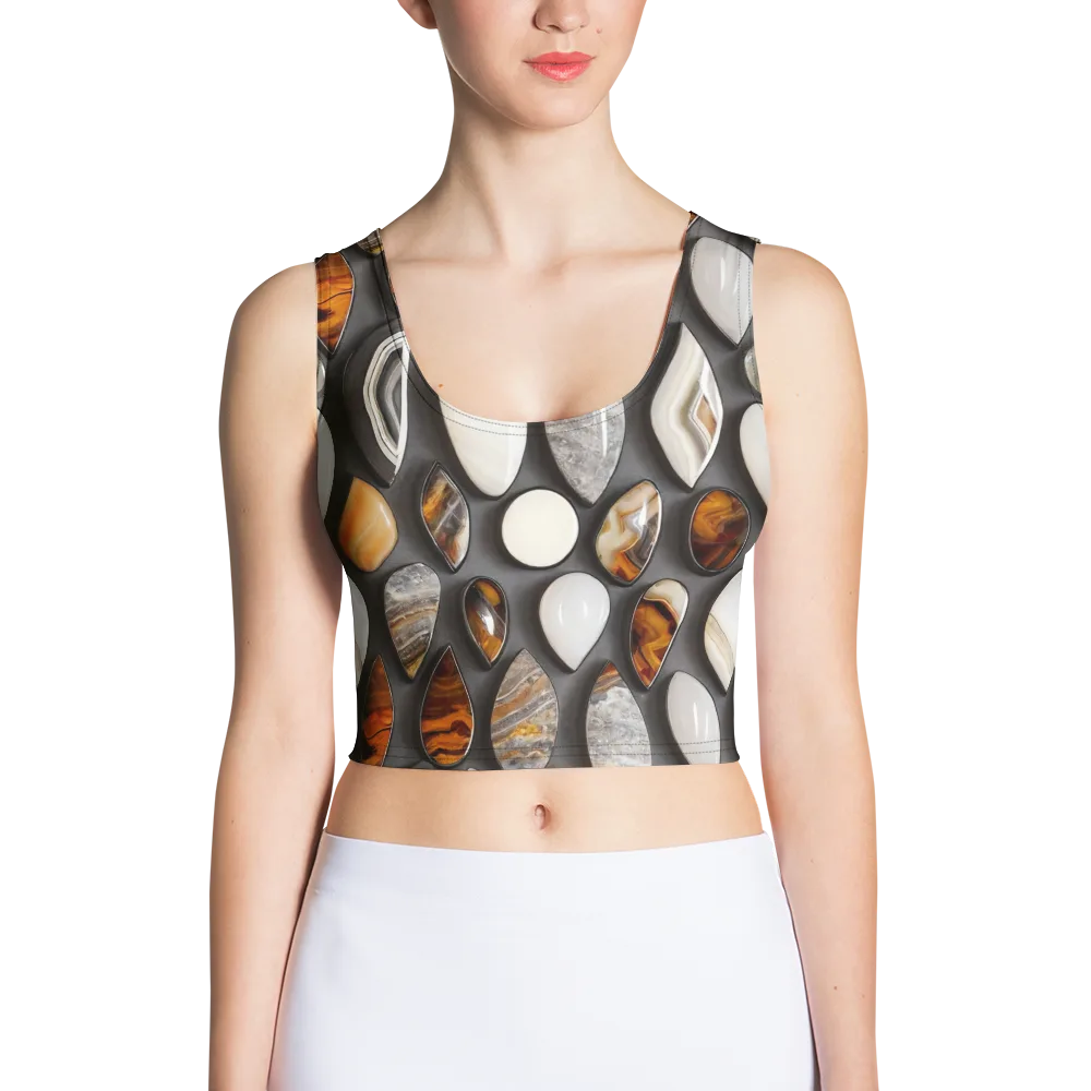 Obsidian Agate on Crop Top — Front