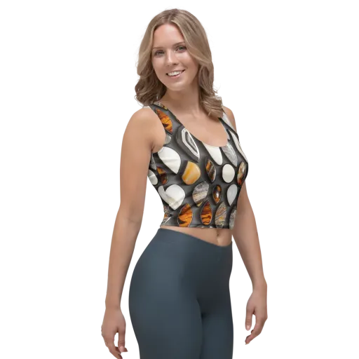 Obsidian Agate on a Crop Top
