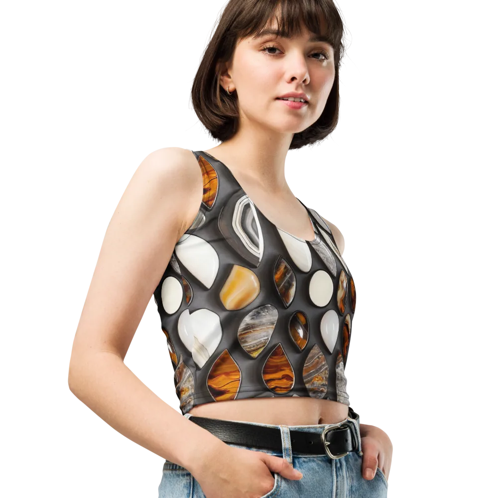 Obsidian Agate on Crop Top — Right Front