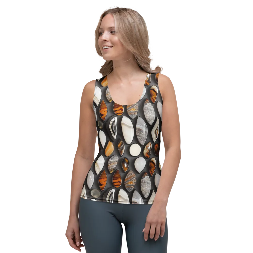Obsidian Agate on Women's Tank Top — Front