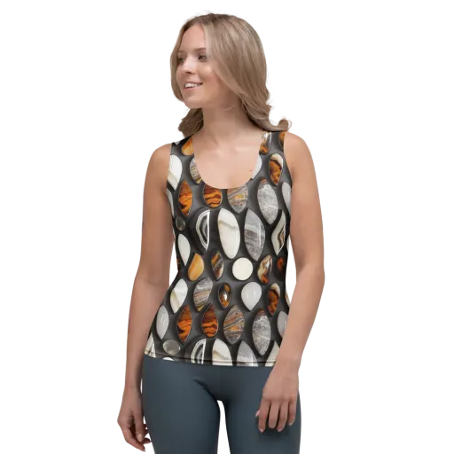 Obsidian Agate on a Women's Tank Top