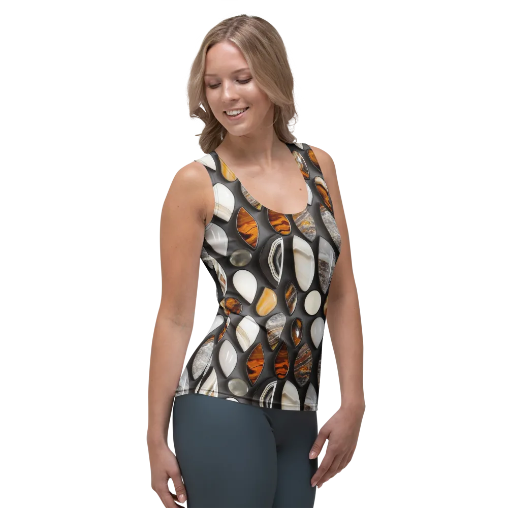 Obsidian Agate on Women's Tank Top — Right Front