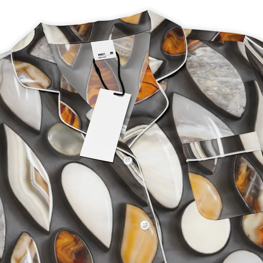 Obsidian Agate on Women's Short Sleeve Pajama Top — Product details