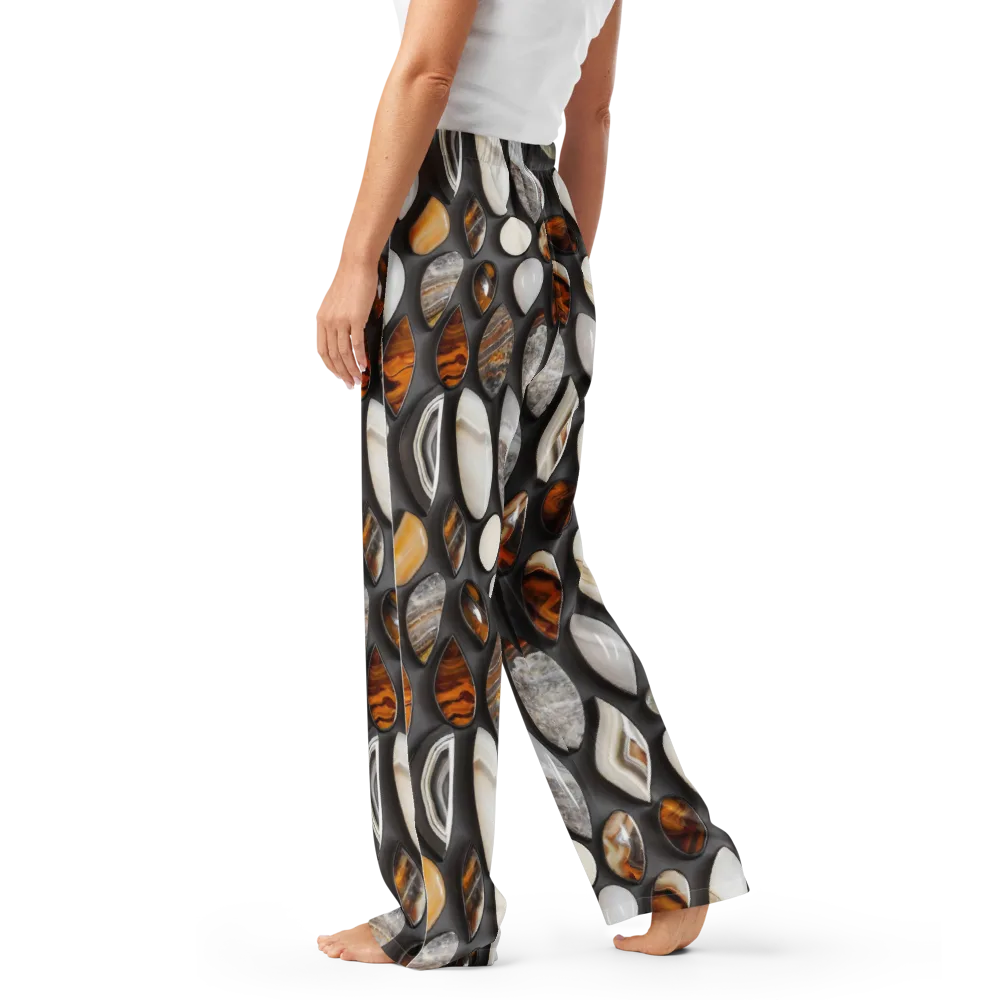 Obsidian Agate on Women's Pajama Pants — Left