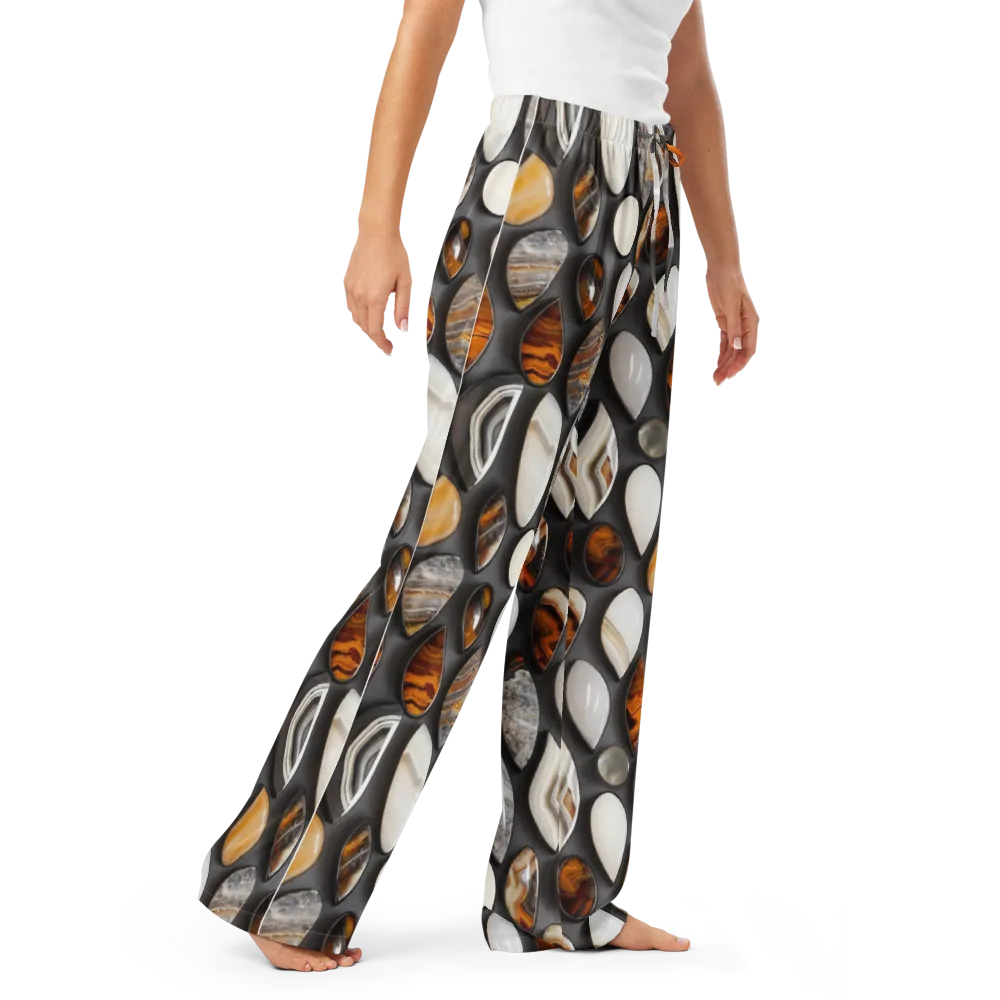 Obsidian Agate on Women's Pajama Pants — Right Front
