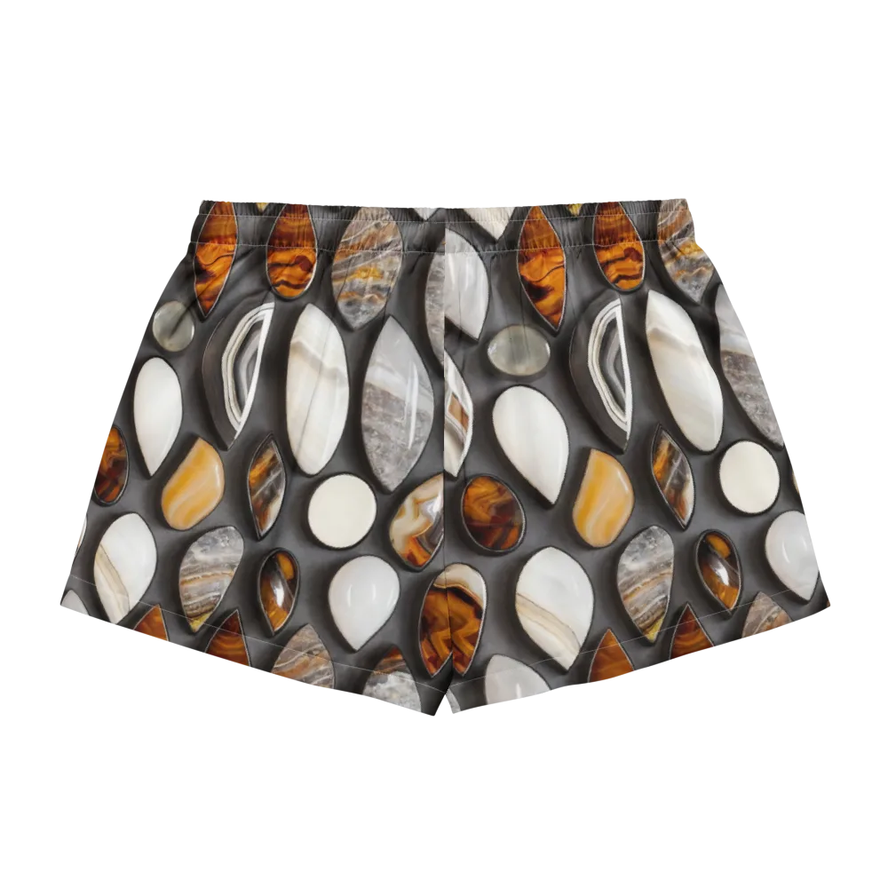 Obsidian Agate on Women's Pajama Shorts — Back