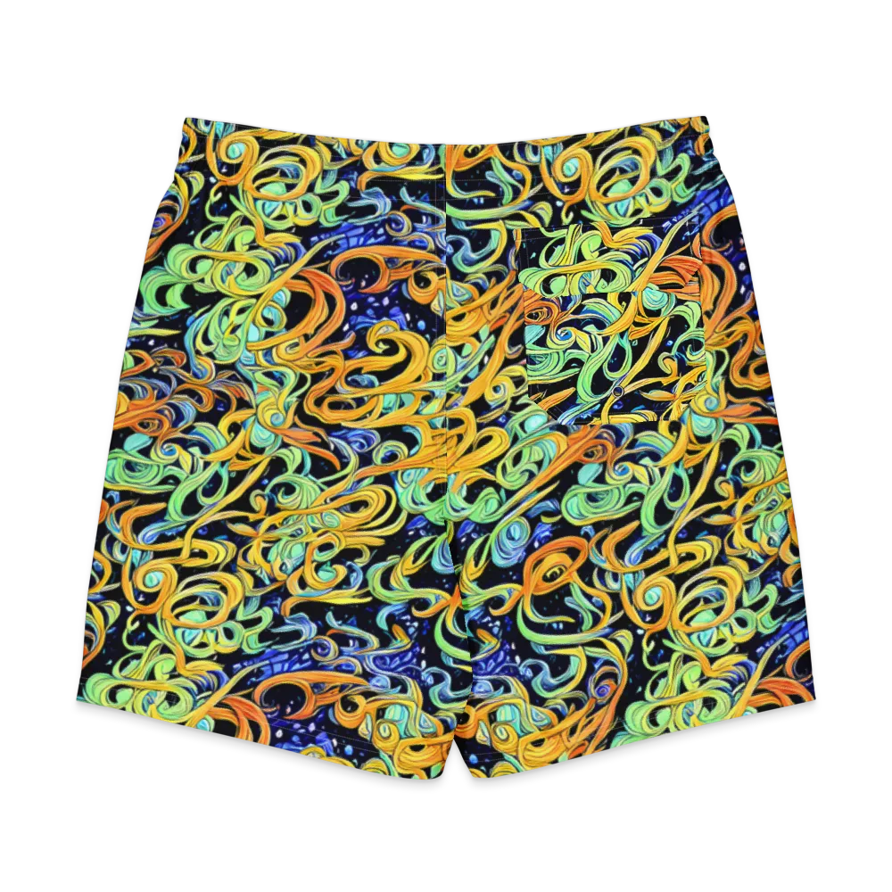 Midnight Ribbons on Men's Board Shorts — Back