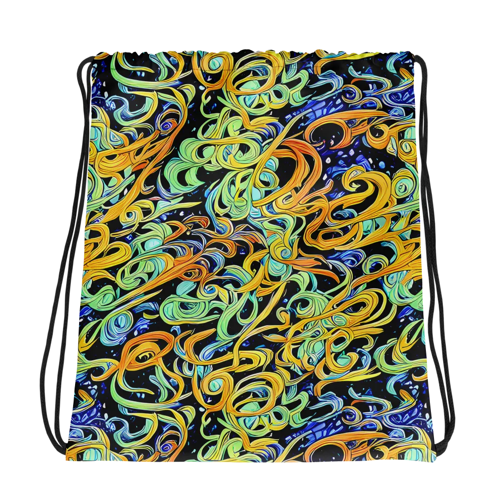 Midnight Ribbons on Drawstring Bag — Photo