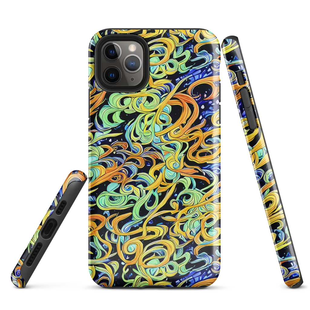 Midnight Ribbons on Tough Case for iPhone® — Front