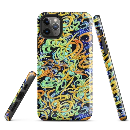 Midnight Ribbons on a Tough Case for iPhone®