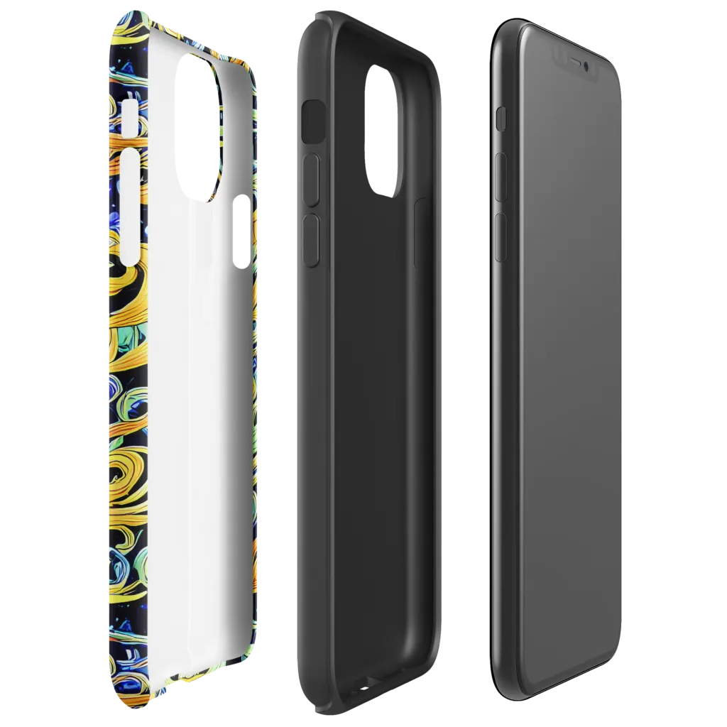 Midnight Ribbons on Tough Case for iPhone® — Right