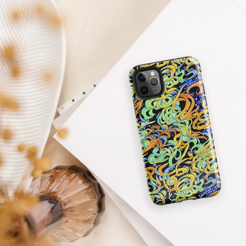 Midnight Ribbons on Tough Case for iPhone® — Front