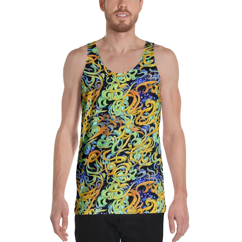Midnight Ribbons on Men's Tank Top — Front