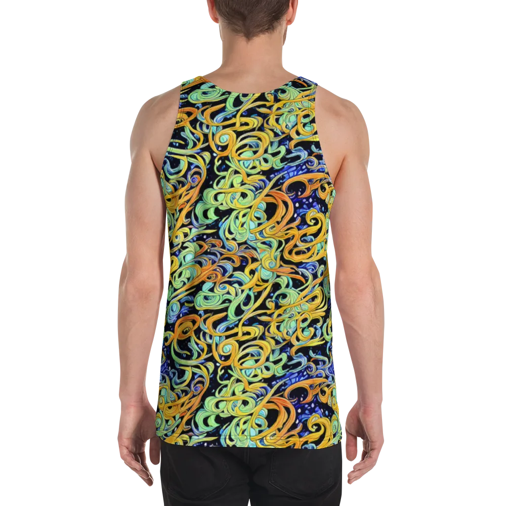 Midnight Ribbons on Men's Tank Top — Back