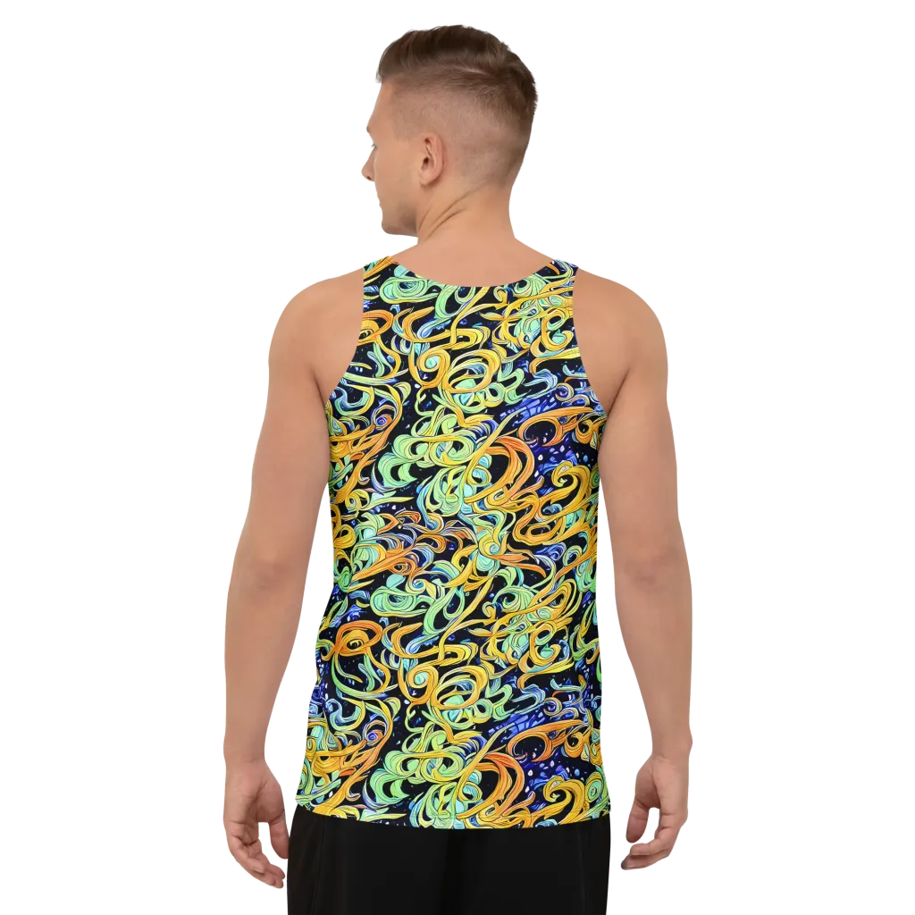 Midnight Ribbons on Men's Tank Top — Back