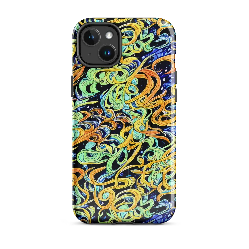 Midnight Ribbons on MagSafe Tough Case for iPhone® — Front