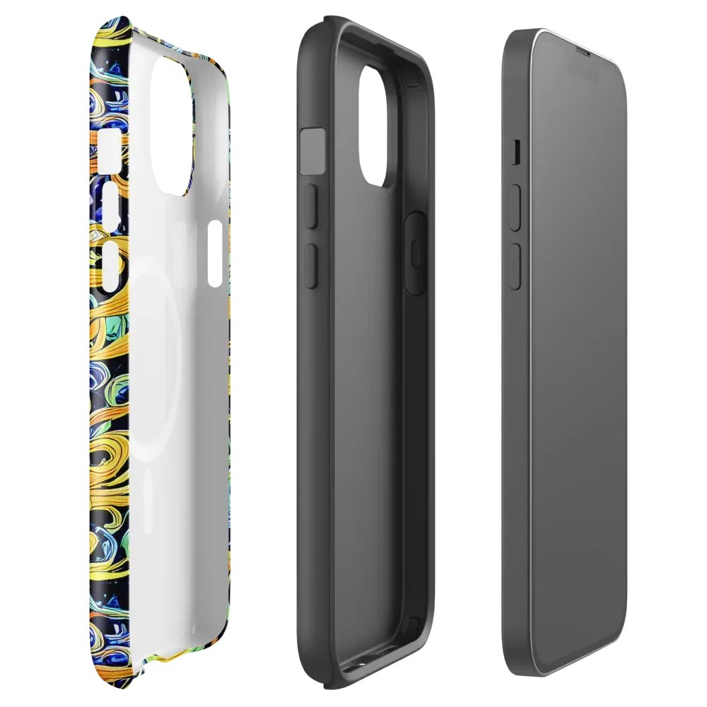 Midnight Ribbons on MagSafe Tough Case for iPhone® — Front