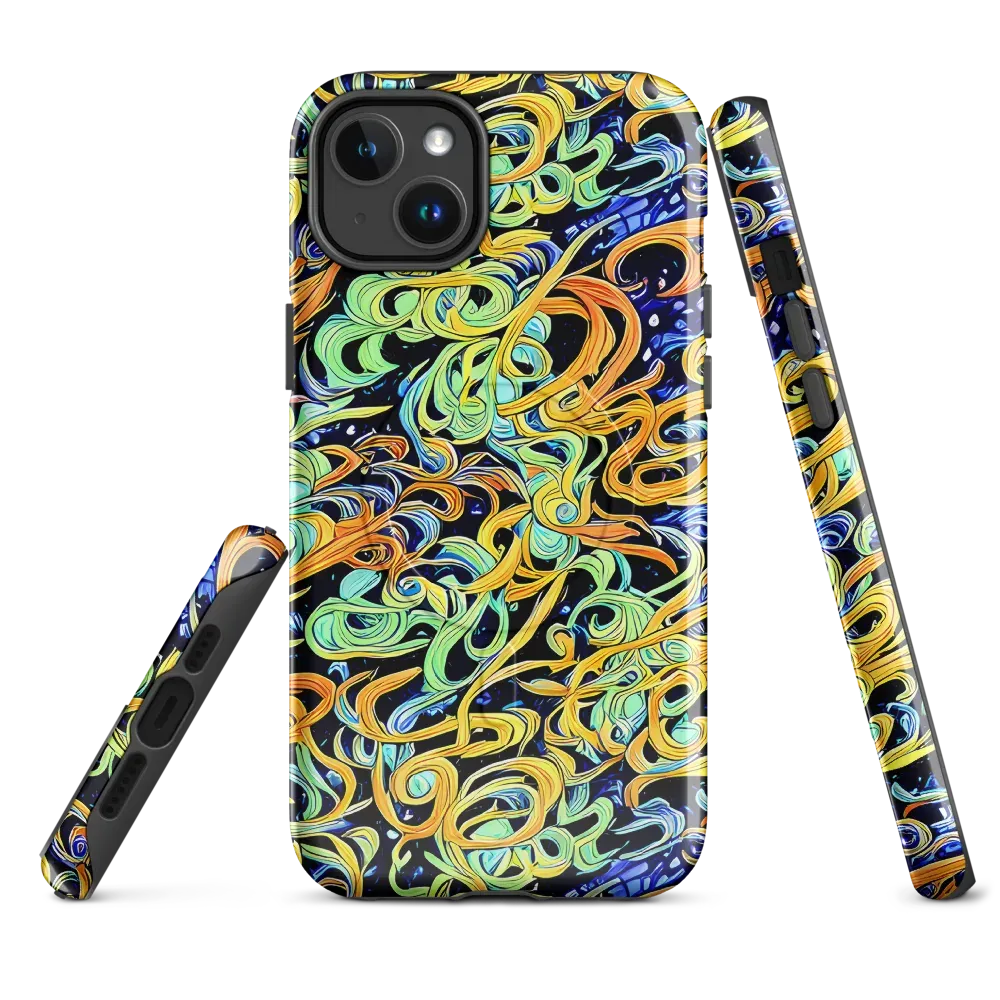 Midnight Ribbons on MagSafe Tough Case for iPhone® — Front