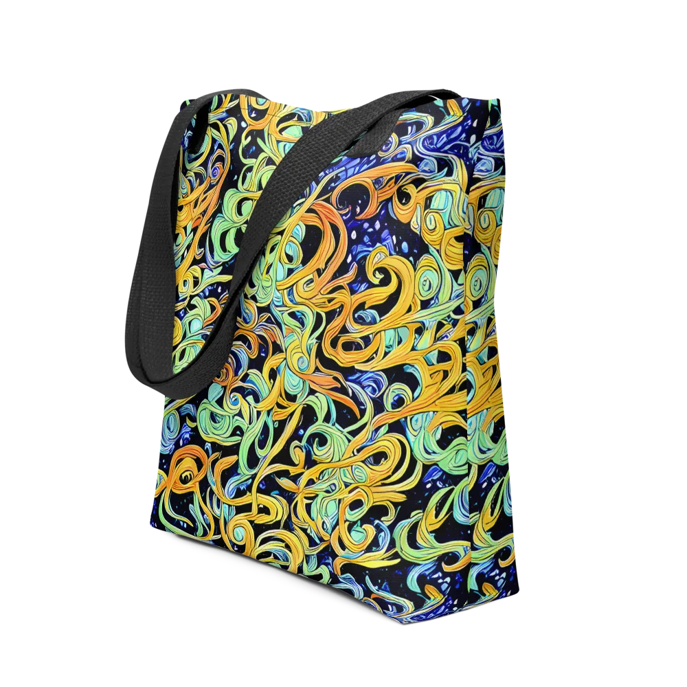 Midnight Ribbons on Tote Bag — Front