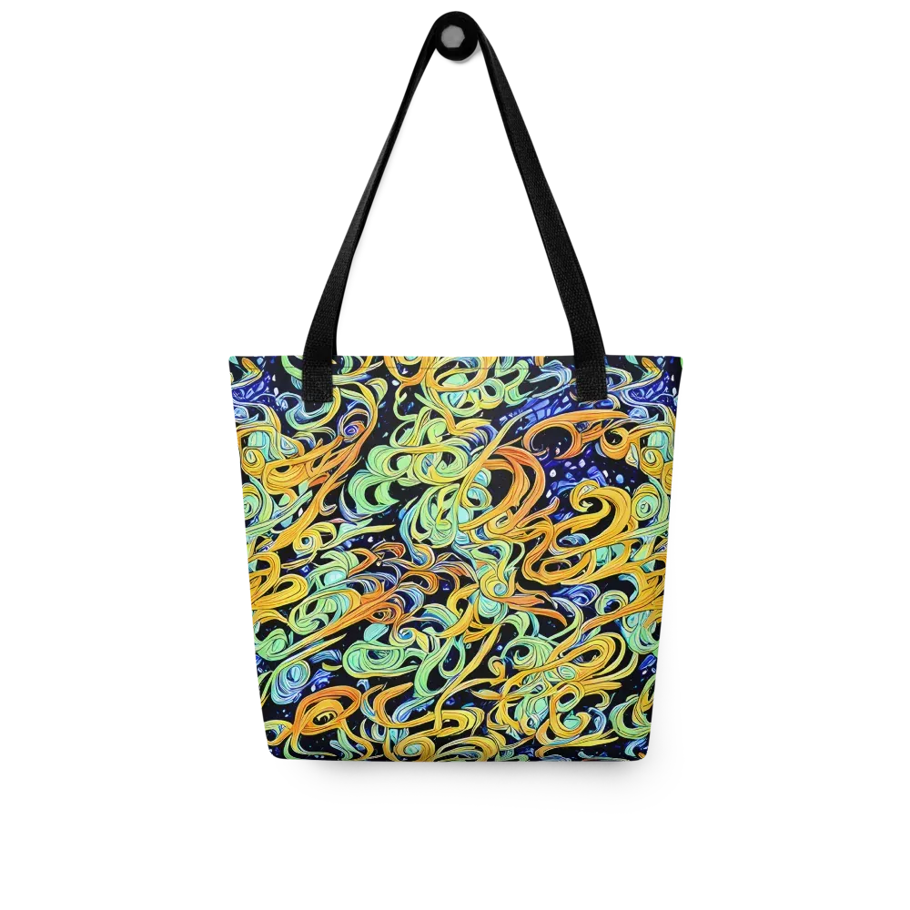 Midnight Ribbons on Tote Bag — Front